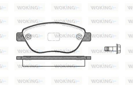 Тормозные колодки woking P9593.10 на Фиат Добло