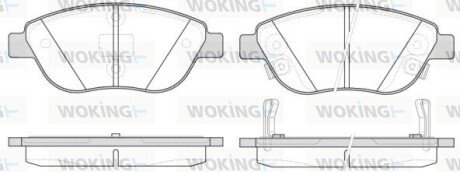 Передние тормозные колодки woking P9593.32