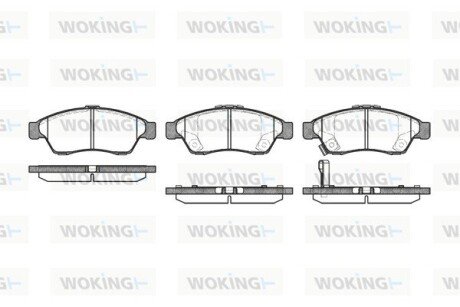 Тормозні (гальмівні) колодки woking P9753.01 на Сузуки Лиана