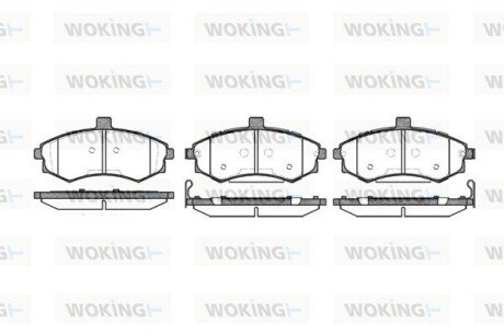 Тормозные колодки woking P9933.02 на Hyundai Матрикс