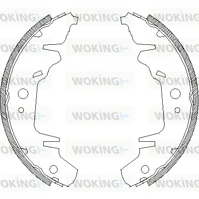 Колодки ручного (стоячого) гальма WOKING Z4020.00 (фото 1)