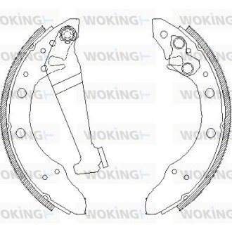 Колодки ручного (стоячого) гальма woking Z404601