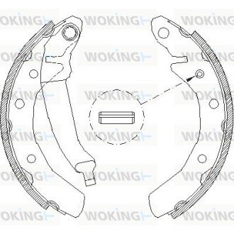 Колодки ручного (стоячого) тормоза woking Z4086.00