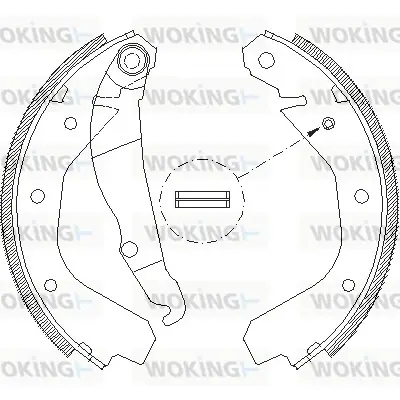 Колодки ручного (стоячого) гальма WOKING Z4088.00 (фото 1)
