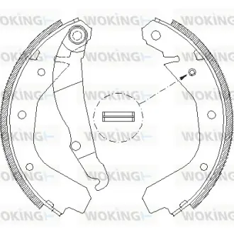Колодки ручного (стоячого) гальма WOKING Z4088.00
