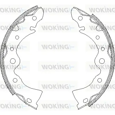 Колодки ручного (стоячого) тормоза WOKING Z4144.00