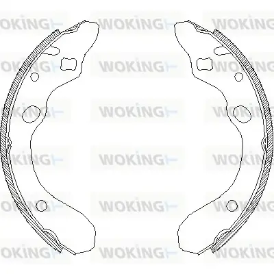 Колодки ручного (стоячого) гальма WOKING Z414700 (фото 1)