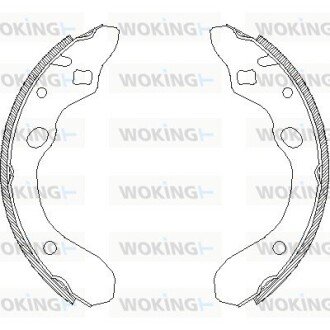 Колодки ручного (стоячого) гальма woking Z4147.00 на Мазда 323 bg