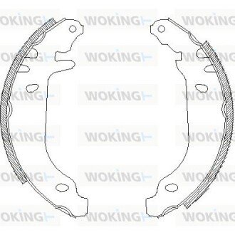 Колодки ручного (стоячого) тормоза woking Z4169.00