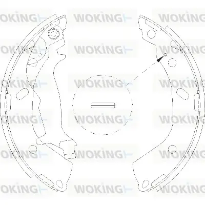 Колодки ручного (стоячого) гальма WOKING Z4193.00 (фото 1)