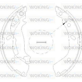 Колодки ручного (стоячого) тормоза woking Z4193.00