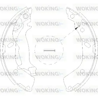 Колодки ручного (стоячого) гальма WOKING Z4193.00