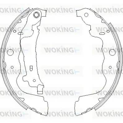 Колодки ручного (стоячого) гальма WOKING Z423700 (фото 1)