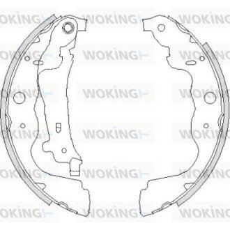 Колодки ручного (стоячого) гальма woking Z423700 на Рено Логан 1