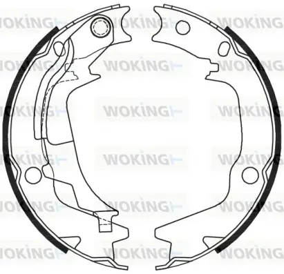 Колодки ручного (стоячого) тормоза WOKING Z4244.00