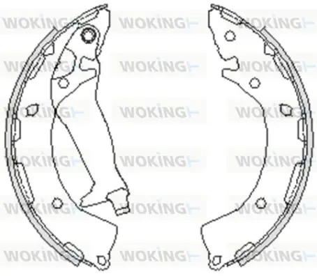 Колодки ручного (стоячого) тормоза WOKING Z4248.00