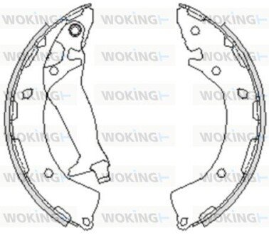 Колодки ручного (стоячого) тормоза woking Z4248.00 на Hyundai Accent 2012, 2011