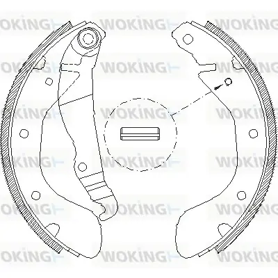 Колодки ручного (стоячого) тормоза WOKING Z4307.00