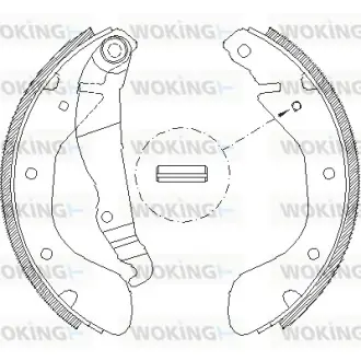 Колодки ручного (стоячого) тормоза WOKING Z4307.00
