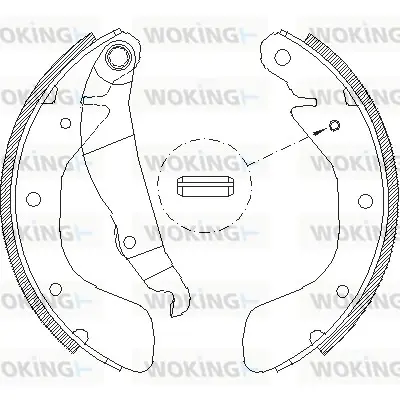 Колодки ручного (стоячого) гальма WOKING Z439800 (фото 1)