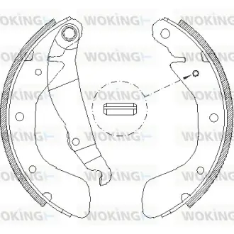 Колодки ручного (стоячого) гальма WOKING Z439800