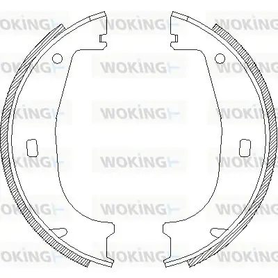 Колодки ручного (стоячого) гальма WOKING Z4406.00 (фото 1)