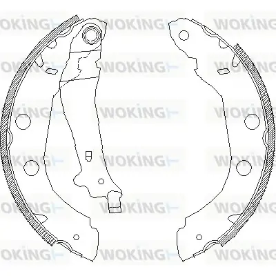Колодки ручного (стоячого) гальма WOKING Z441500 (фото 1)