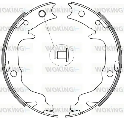 Колодки ручного (стоячого) гальма WOKING Z464100 (фото 1)