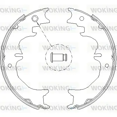 Колодки ручного (стоячого) тормоза WOKING Z472700