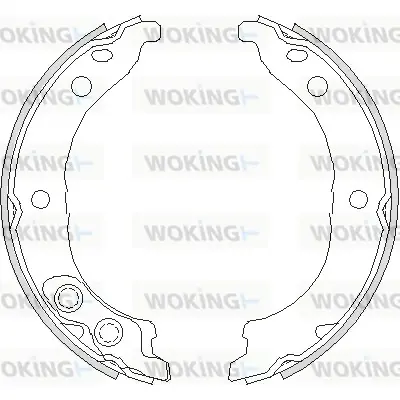Колодки ручного (стоячого) тормоза WOKING Z4728.00