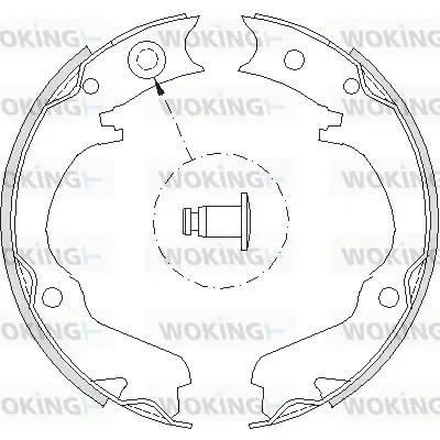 Колодки ручного (стоячого) гальма WOKING Z473400 (фото 1)