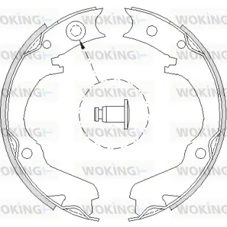 Колодки ручного (стоячого) гальма WOKING Z473400