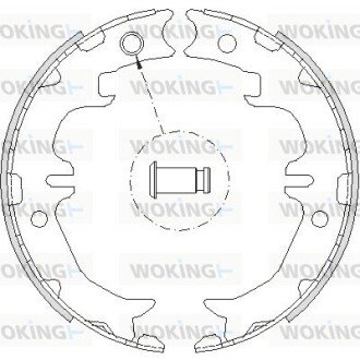 Колодки ручного (стоячого) тормоза woking Z4742.00 на Тойота Превия