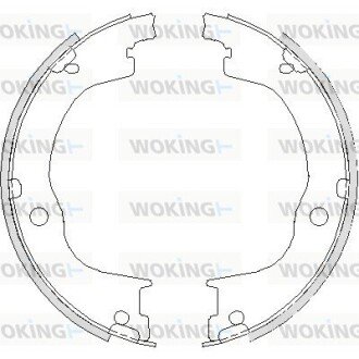 Колодки ручного (стоячого) тормоза woking Z4749.00