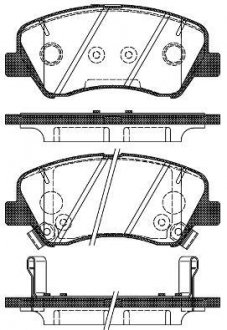 Передні тормозні (гальмівні) колодки woking P15883.02