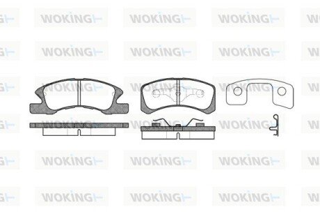 Тормозні (гальмівні) колодки woking P10113.02