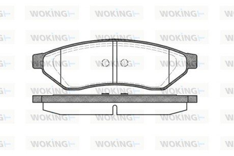 Колодки ручного (стоячого) гальма woking P11493.00 на Chevrolet Epica