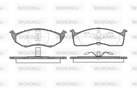 Передні тормозні (гальмівні) колодки woking P710300