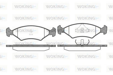 Передние тормозные колодки woking P0193.20