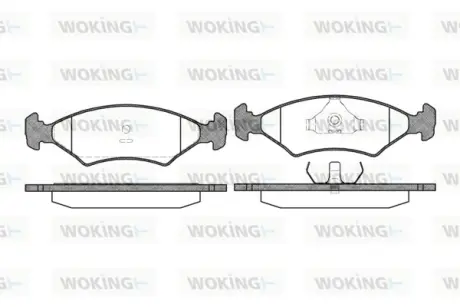 Передні тормозні (гальмівні) колодки WOKING P019320