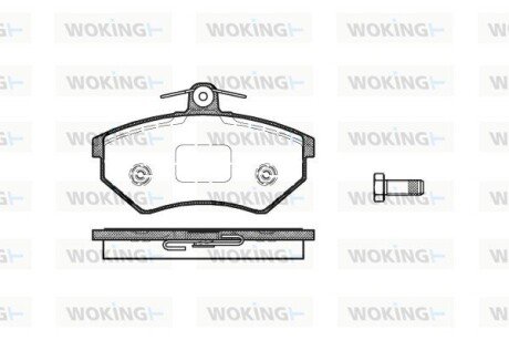 Передні тормозні (гальмівні) колодки woking P0343.50 на Фольксваген Гольф 3