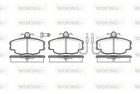 Передні тормозні (гальмівні) колодки woking P0413.02 на Рено 25