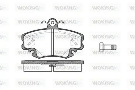 Передние тормозные колодки WOKING P041310 Рено Megane