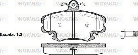 Передние тормозные колодки woking P0413.20 на Рено Sandero