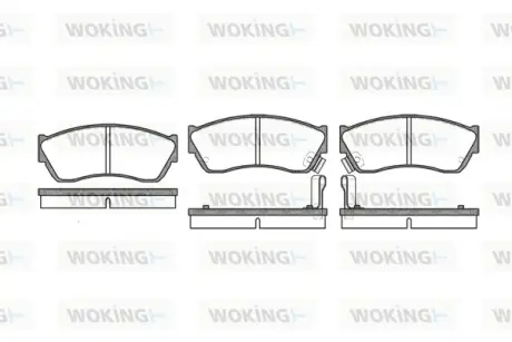 Передні тормозні (гальмівні) колодки WOKING P0473.22
