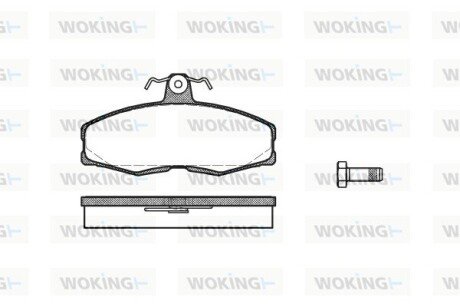 Передние тормозные колодки woking P0543.00 на Шкода Фаворит