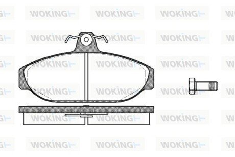 Передние тормозные колодки woking P0563.00 на Вольво 940