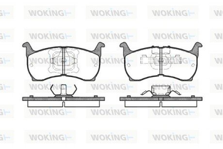 Передние тормозные колодки woking P0643.00 на Мазда 626 gc