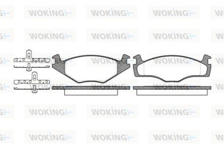 Передні тормозні (гальмівні) колодки woking P0713.00