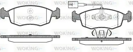 Передні тормозні (гальмівні) колодки WOKING P0723.52